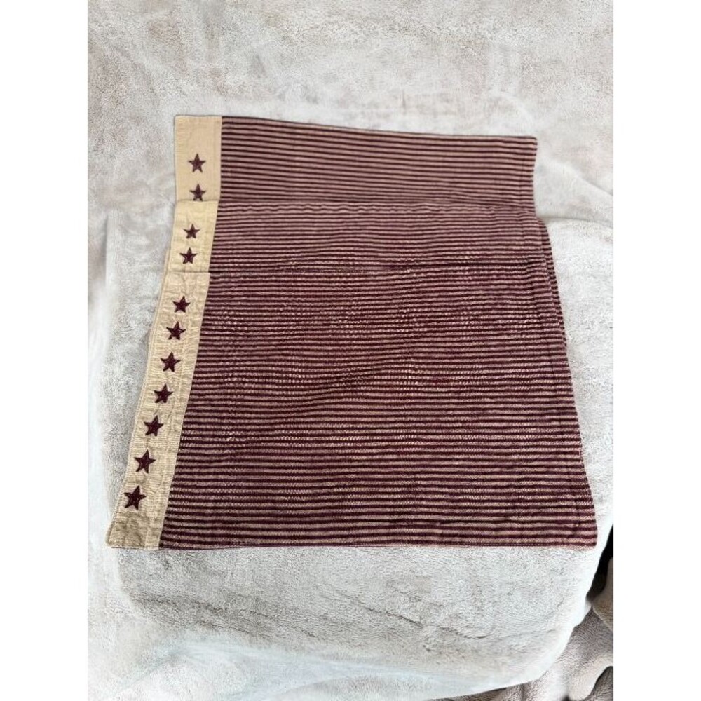 Vintage Primitive Americana Star Striped Cotton Placemats Set of 3